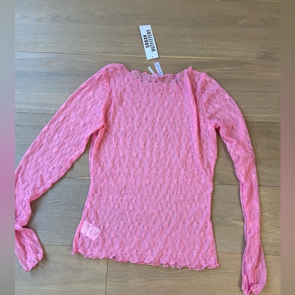 Urban outfitters pink mesh ls - with tags - never worn - Picture 2 of 3
